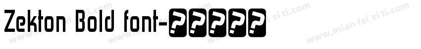 Zekton Bold font字体转换